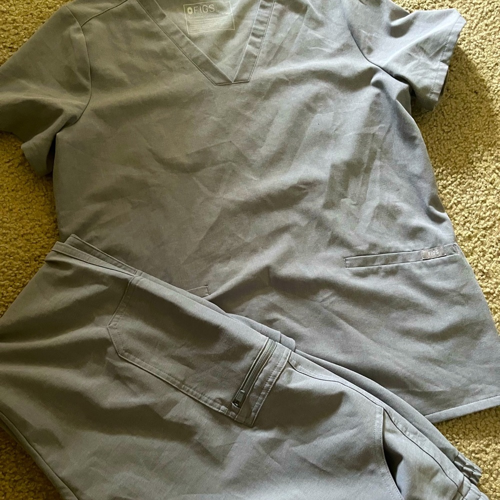 Figs Scrub Set Dark Space Grey Size M